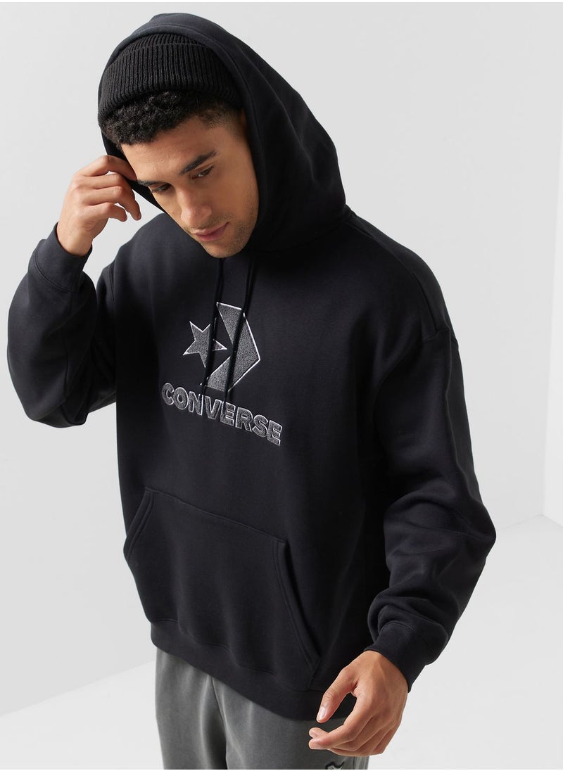 CONVERSE - Standard Fit Center Front Large Chuck Patch Hoodie - Image 1