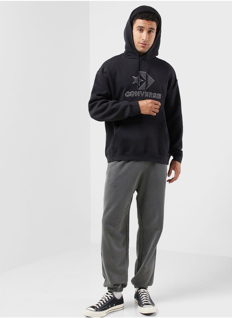 CONVERSE - Standard Fit Center Front Large Chuck Patch Hoodie - Image 1