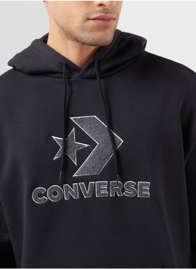 CONVERSE - Standard Fit Center Front Large Chuck Patch Hoodie - Image 1