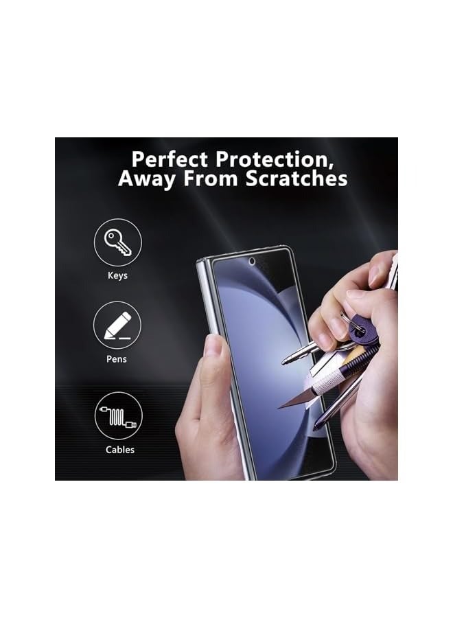 PROMASS Screen Protector [1SET] for Galaxy Z Fold 6, Galaxy Fold 6 HD Clear TPU Soft Film [Full Coverage][Fingerprint Recognition][touch-sensitive], TPU Film [Not Glass] Screen Protector for Z Fold 6 - Image 3