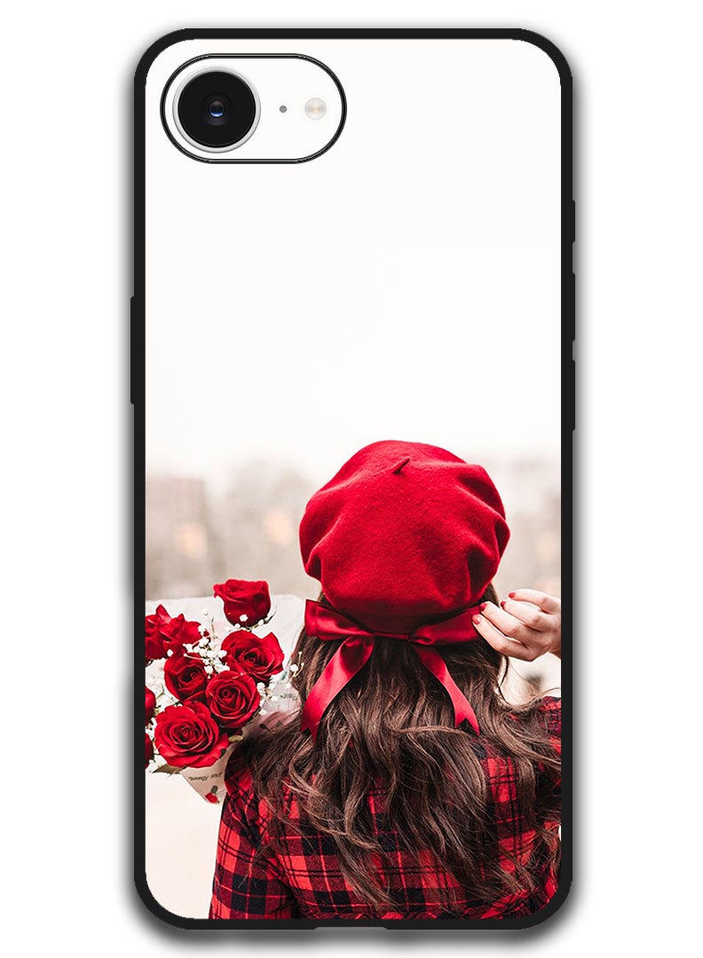Theodor Case Compatible with Apple iPhone 17e / 16e 6.1 Inch Protection Shockproof Bumper Cover - Holding Flowers - Image 1