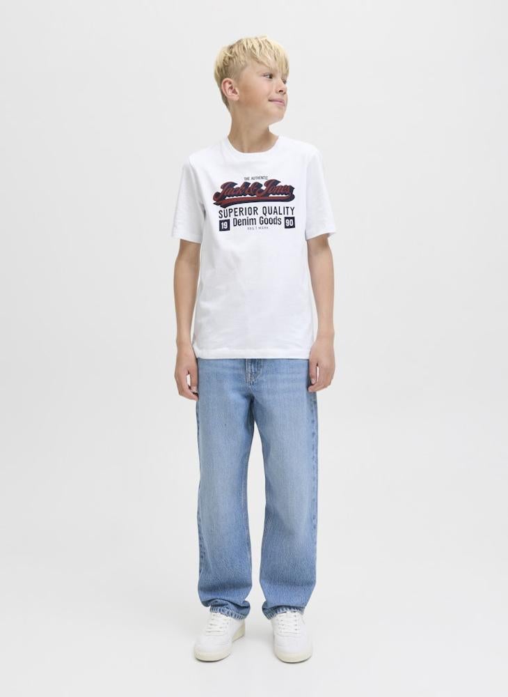 Jack & Jones Junior Kids Log Crew Neck T-Shirt - Image 4