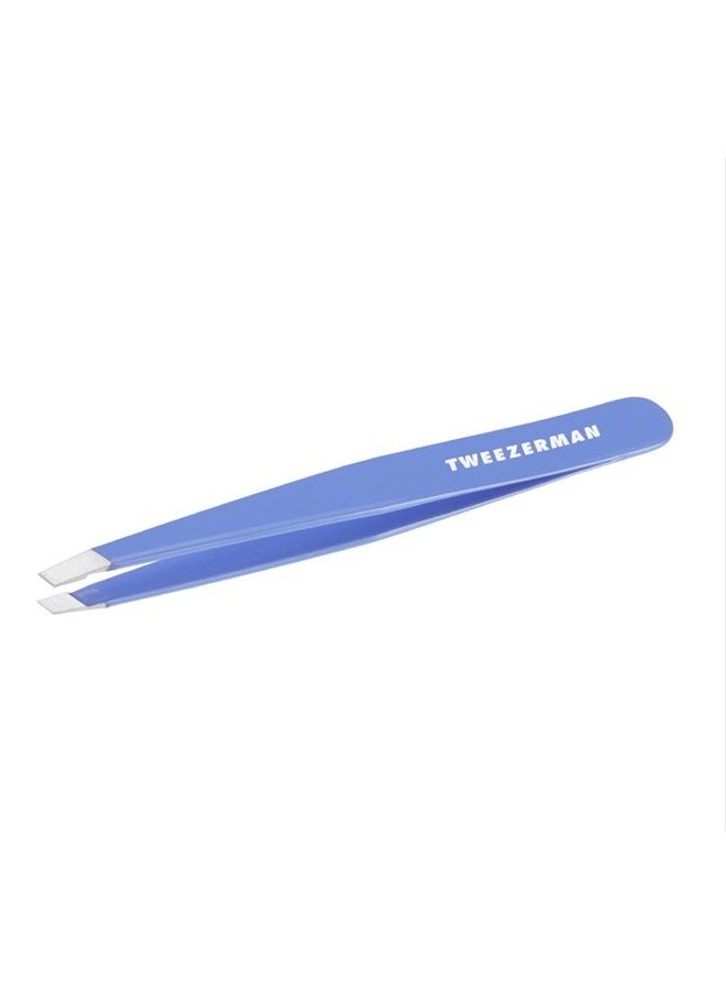 Tweezerman Stainless Steel Slant Tweezer - Eyebrow Tweezers for Women and Men (Lapis Blue) - Image 1