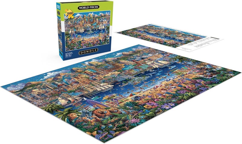 Buffalo Games - Dowdle - World Pieces - 1000 Piece Jigsaw Puzzle for Adults -Challenging Puzzle Perfect for Game Nights - Finished Size is 26.75 x 19.75 - Image 4