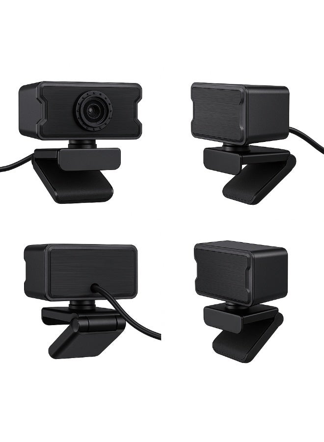 1080P Full HD Webcam - PC-W10 with Built-in Microphone and Aluminum Design - USB Plug & Play - Manual Focus and High Image Quality - Black - Image 2
