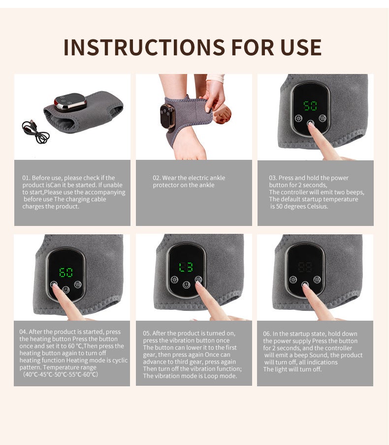 Electric Heating Foot Wrist Massager - Relaxing Ankle Joint Care, Electric Foot Massager - Image 5