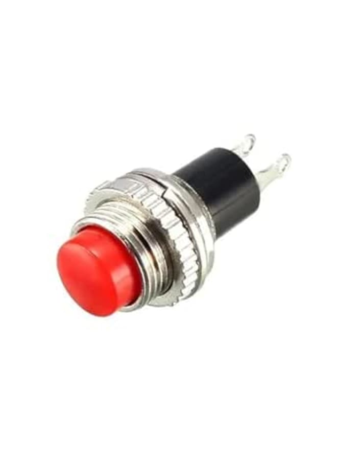 Generic DS-316 Red Push Button Switch, 10mm, 2 Pin, 0.5A, 250V, 4 Pack, ON-OFF-Manual