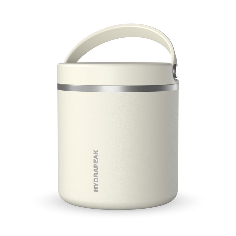 Hydrapeak 25oz Stainless Steel Vacuum Insulated Food Jar for Hot Food and Cold Food, Wide Mouth Leak-Proof Soup Jar for Adults, 10 Hours Hot and 16 Hours Cold (Ivory) - Image 1