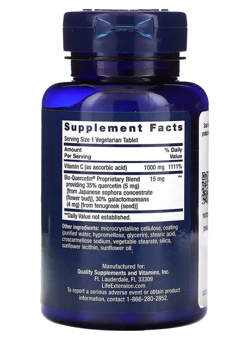 لايف إكستنشن فيتامين جـ و Bio-Quercetin ، 60 قرصًا نباتيًا - Image 2