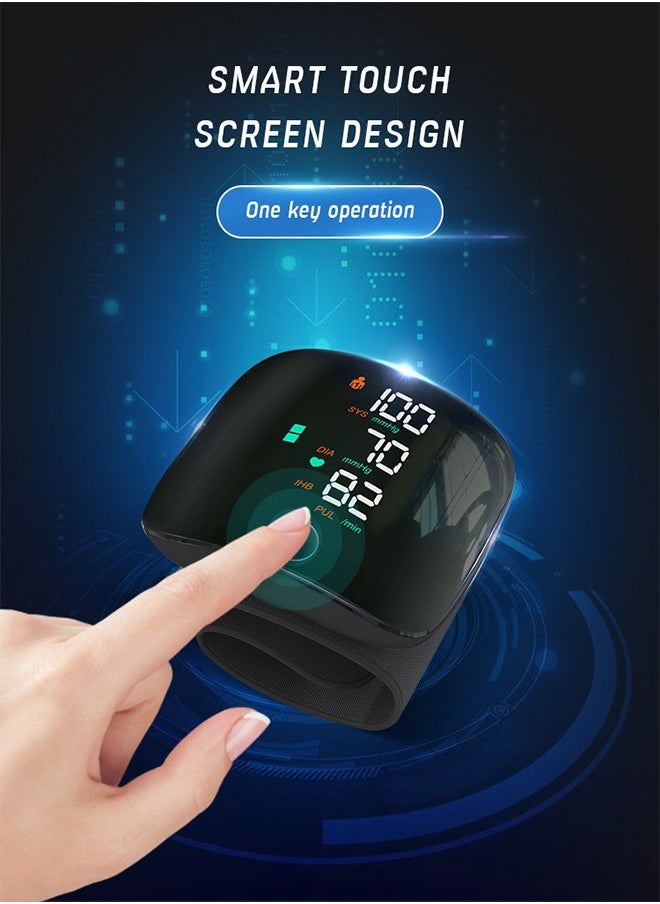 HAVEN Rechargeable Wrist Blood Pressure Monitor，Automatic Blood Pressure Monitor with Touch Screen & Automatic Voice，Irregular Heartbeat Detector  - Image 2