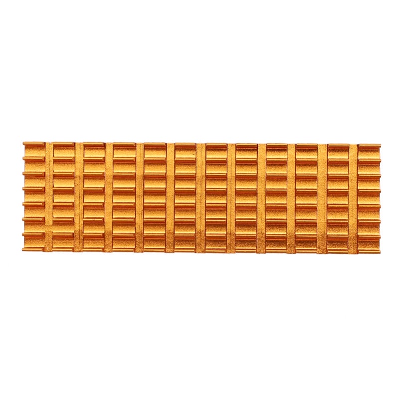 M.2 SSD Heat Sink: Golden Aluminum Construction - Nanoscale Thermal Silica Gel For Enhanced Heat Conduction Compact Lightweight Design For Desktop PCIE 2280 SSDs - Image 1