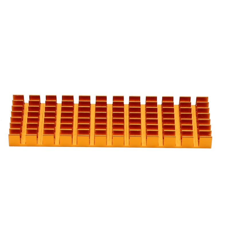 M.2 SSD Heat Sink: Golden Aluminum Construction - Nanoscale Thermal Silica Gel For Enhanced Heat Conduction Compact Lightweight Design For Desktop PCIE 2280 SSDs - Image 2