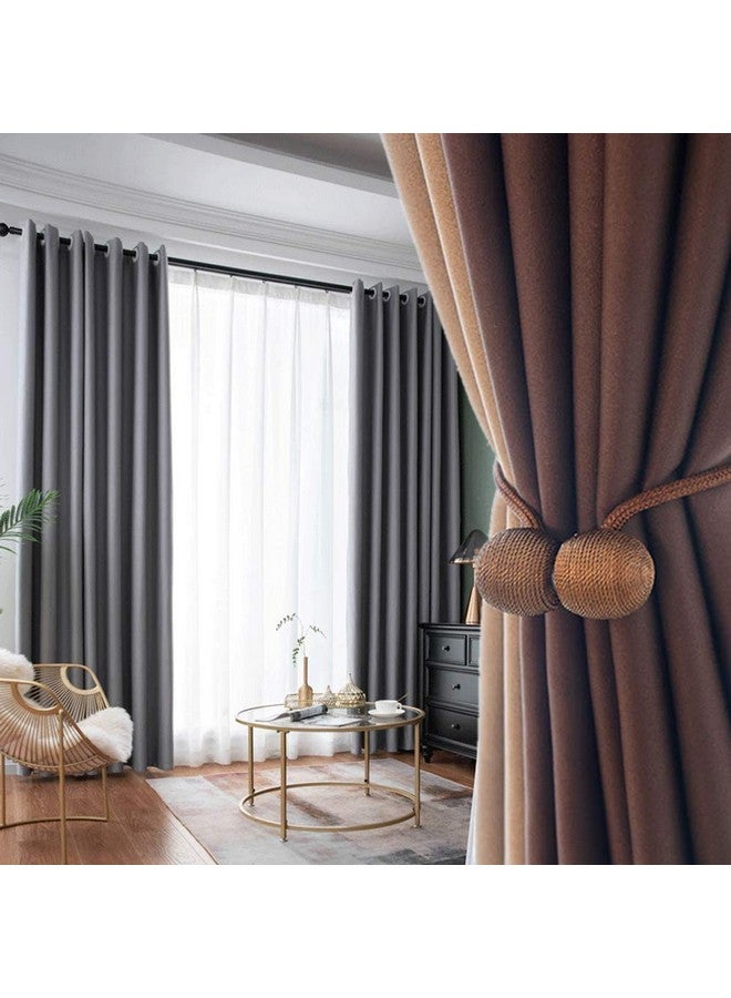 Home-Cloud أربطة ستائر مغناطيسية من هوم كلاود لتثبيت الستائر (زوج 2 قطعة، بني) - Image 4