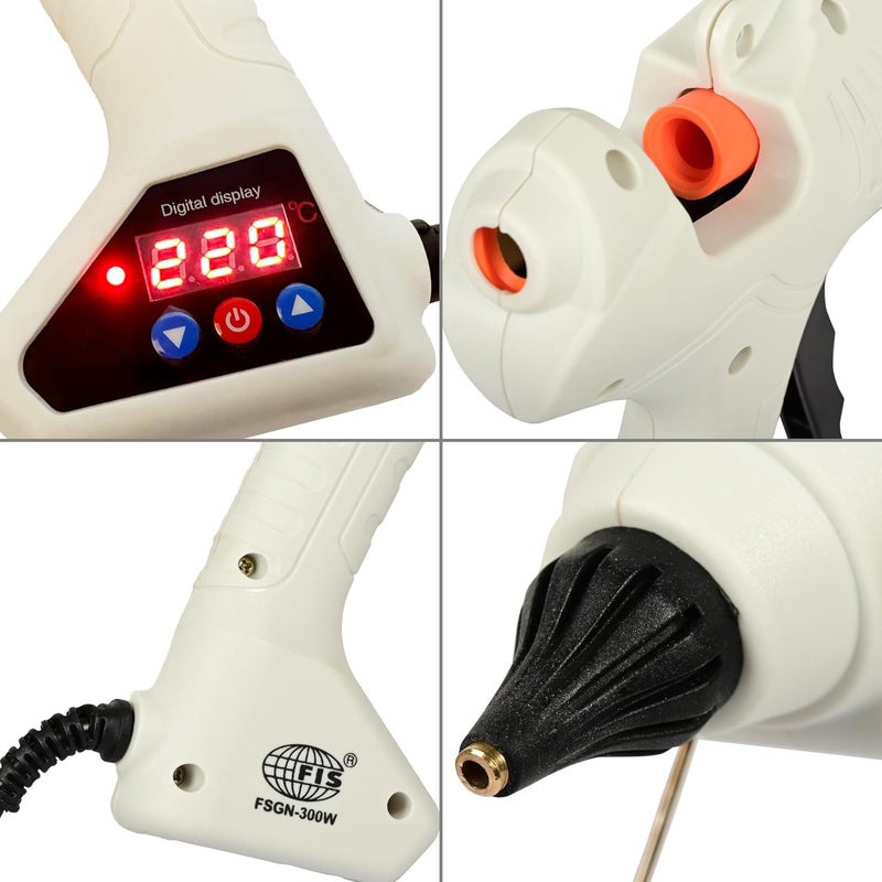 FIS Electric Glue Gun 300W with Digital Temperature Display and Touch ON/OFF Button - Image 4
