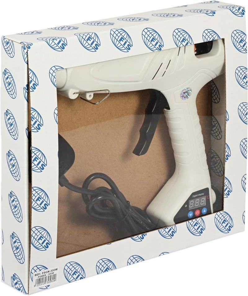 FIS Electric Glue Gun 300W with Digital Temperature Display and Touch ON/OFF Button - Image 1