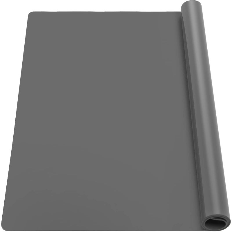 Ewen 316x235in Heat Resistant Mats for Countertop 2mm Thick Extra Large Silicone Countertop Protector Mat for Baking Appliances Air Fryer Coffee Maker Kitchen Table Workbench Art Crafts Pad Gray