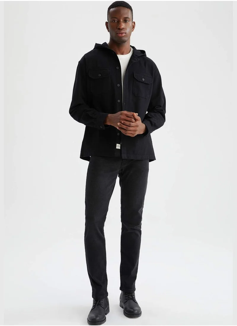 DeFacto Relax Fit Long Sleeve Gabardine Shirt