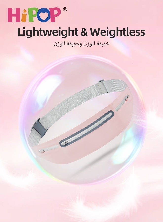 هيبوب حقيبة خصر رياضية للجري، حزام خصر فائق النحافة للبالغين، حقيبة خصر جري قابلة للتعديل وقابلة للتنفس، حزام جيب للركض، حامل هاتف ونقود للسفر أثناء الجري وركوب الدراجة والمشي. - Image 5