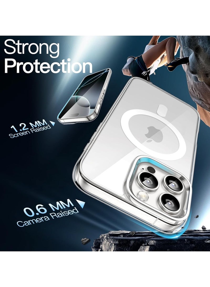 Raxoom iPhone 16 Pro max Magsafe Case Clearã€N52 Strong Magnetic Adoptionã€‘iPhone 16 pro max Case Anti-Yellow and Scratch Resistant, Ultra-Thin, iphone16 pro max 6.9 Inch Magnetic Case Transparent - Image 3
