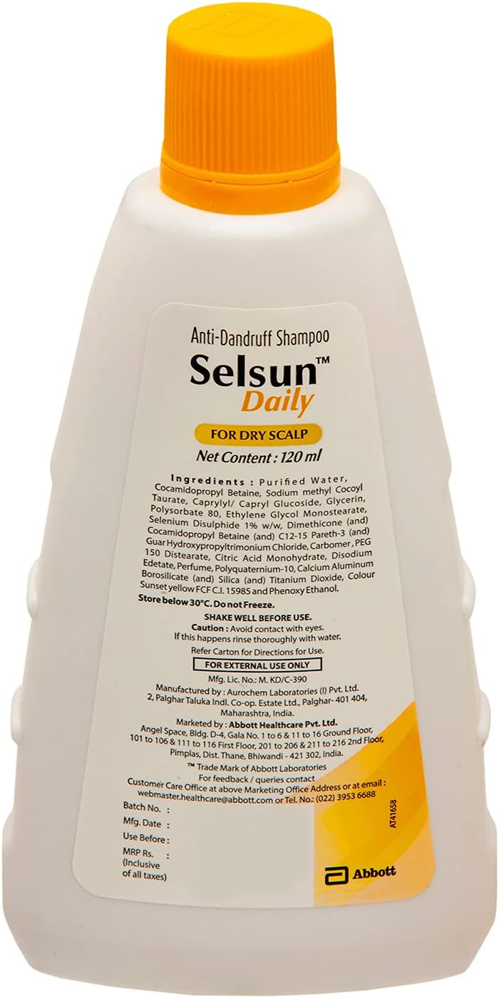 Selsun Daily Anti-Dandruff Shampoo for Dry Scalp 120 ml - Image 2