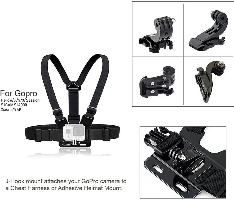 AngelReally Chest Harness Mount Adjustable Chest Strap Belt with J Hook Compatible with Gopro Hero 8 7 6/AKASO/Apeman/DBPOCampark/VanTop/Dragon Touch 4k Action Cameras Accessories (Camera Not Included) - Image 3