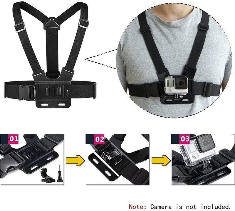 AngelReally Chest Harness Mount Adjustable Chest Strap Belt with J Hook Compatible with Gopro Hero 8 7 6/AKASO/Apeman/DBPOCampark/VanTop/Dragon Touch 4k Action Cameras Accessories (Camera Not Included) - Image 5
