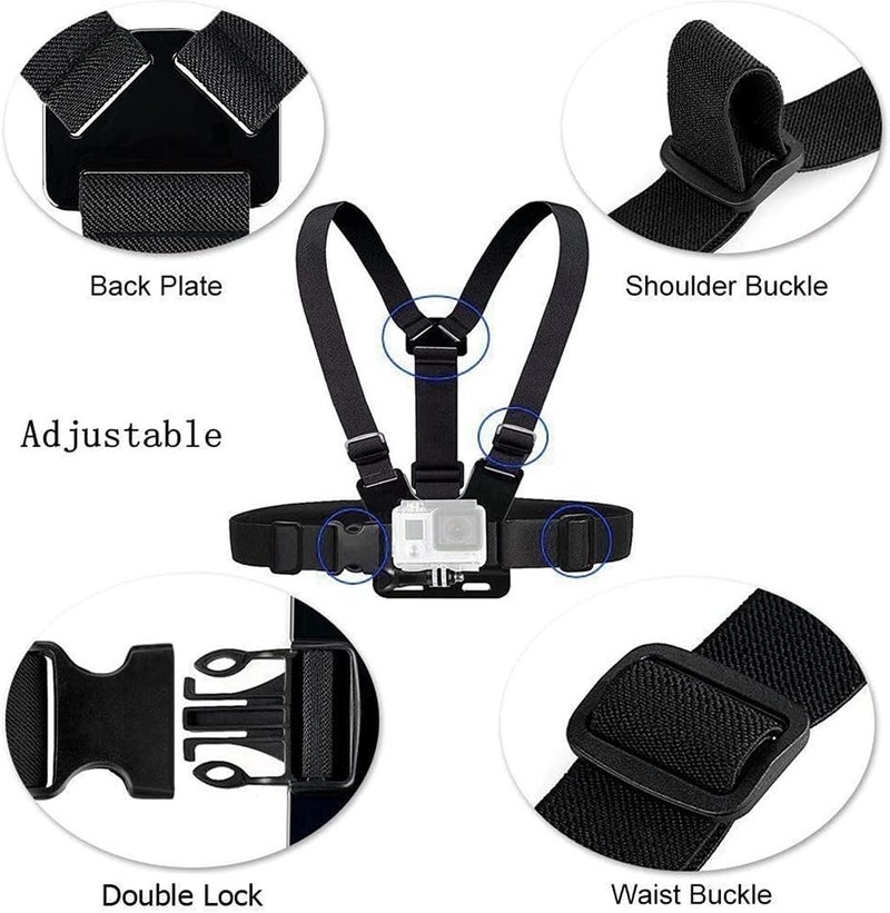 AngelReally Chest Harness Mount Adjustable Chest Strap Belt with J Hook Compatible with Gopro Hero 8 7 6/AKASO/Apeman/DBPOCampark/VanTop/Dragon Touch 4k Action Cameras Accessories (Camera Not Included) - Image 2