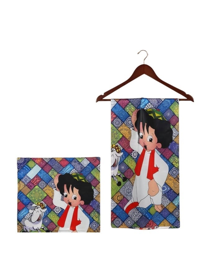 مفرش رمضاني بنقوش خيامية ورسومات مميزة – لمسة احتفالية رائعة لمنزلك - Image 3