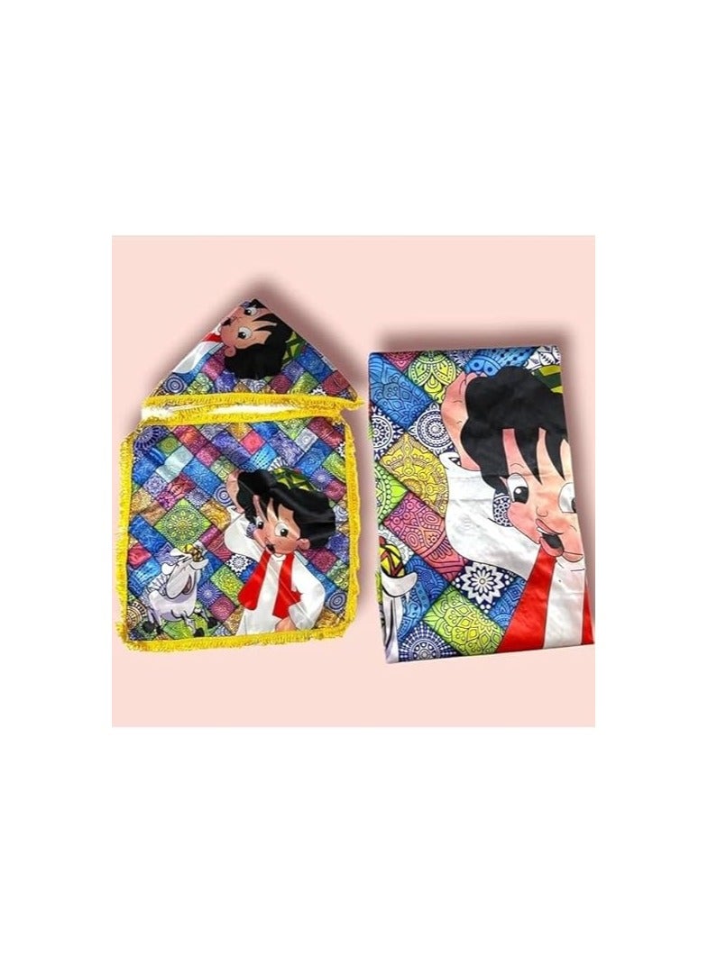 مفرش رمضاني بنقوش خيامية ورسومات مميزة – لمسة احتفالية رائعة لمنزلك - Image 2