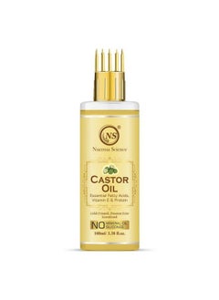Nuerma Science Premium Castor Hair Oil 100% Pure With Comb Applicator For Healthy Strong Hair & More Deep Root Nourishment100Ml  - Image 3