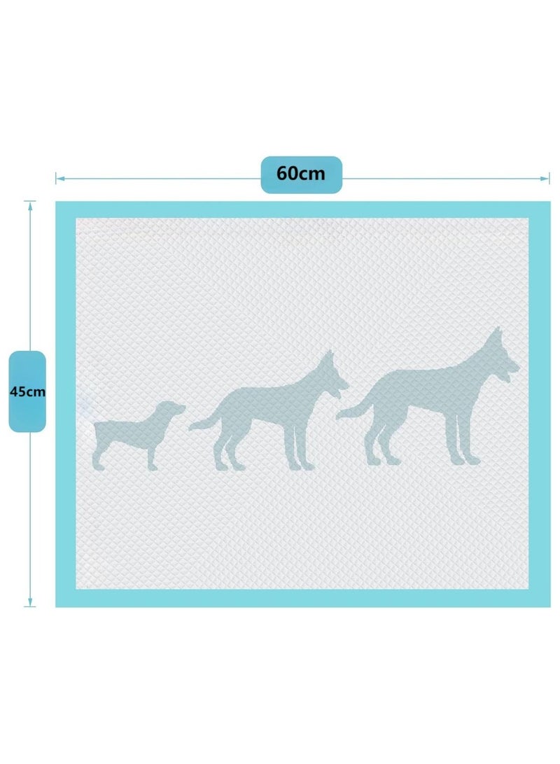 كادراما فوط تبول للكلاب والجراء، فوط تدريب حفاضات للاستخدام مرة واحدة، 5 طبقات مانعة للتسرب فائقة الامتصاص، سطح سريع الجفاف، بطانات حفاضات للحيوانات الأليفة، مثالية لتدريب الجراء والقطط والأرانب أو رعاية الكلاب المسنة، أزرق + أبيض (50 قطعة، المقاس: 45 × 60) - Image 2