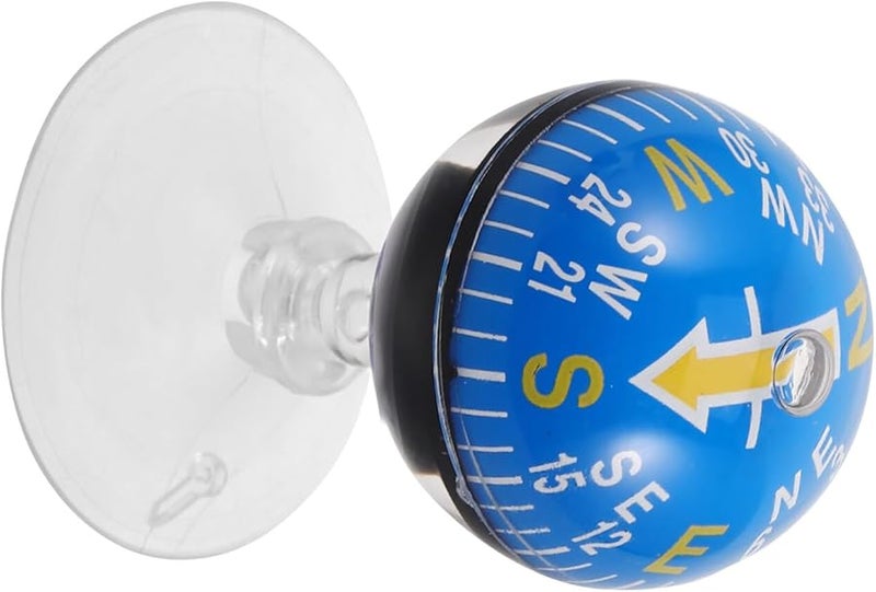 38mm Plastic Suction Cup Automotive Dashboard Compass for Car Boat Hiking Navigation - Image 1