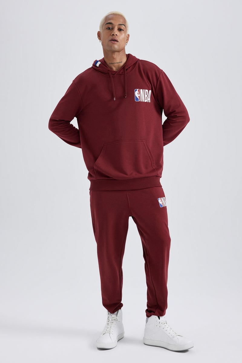 DeFacto Man DeFactoFit NBA Wordmark Standard Fit Hooded Sweatshirt  - Image 5
