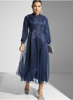 Puff Sleeve A-Line Dress