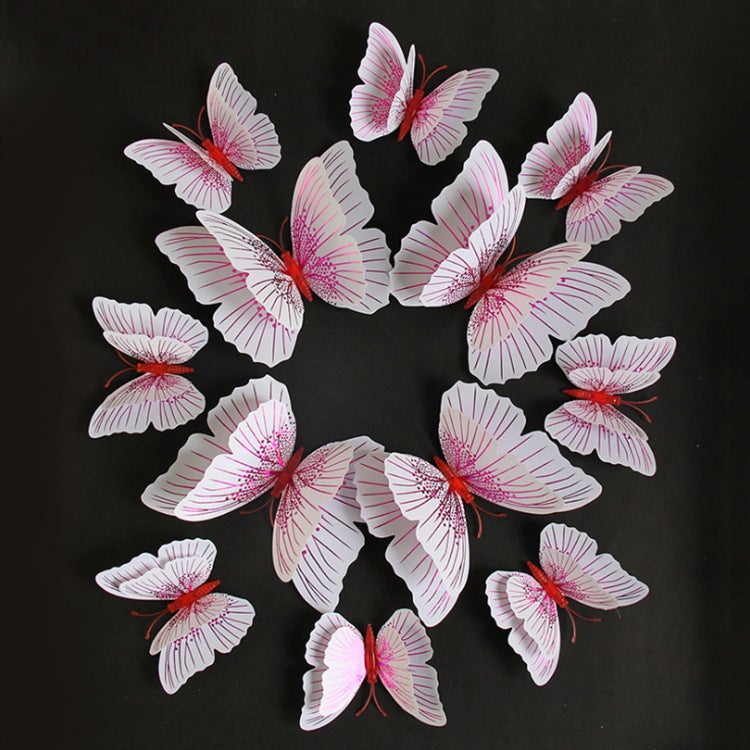 Flash 3D Simulation Butterfly Ambilight Series Home Window Product Accessories Outdoor Gardening Decorations - Image 1