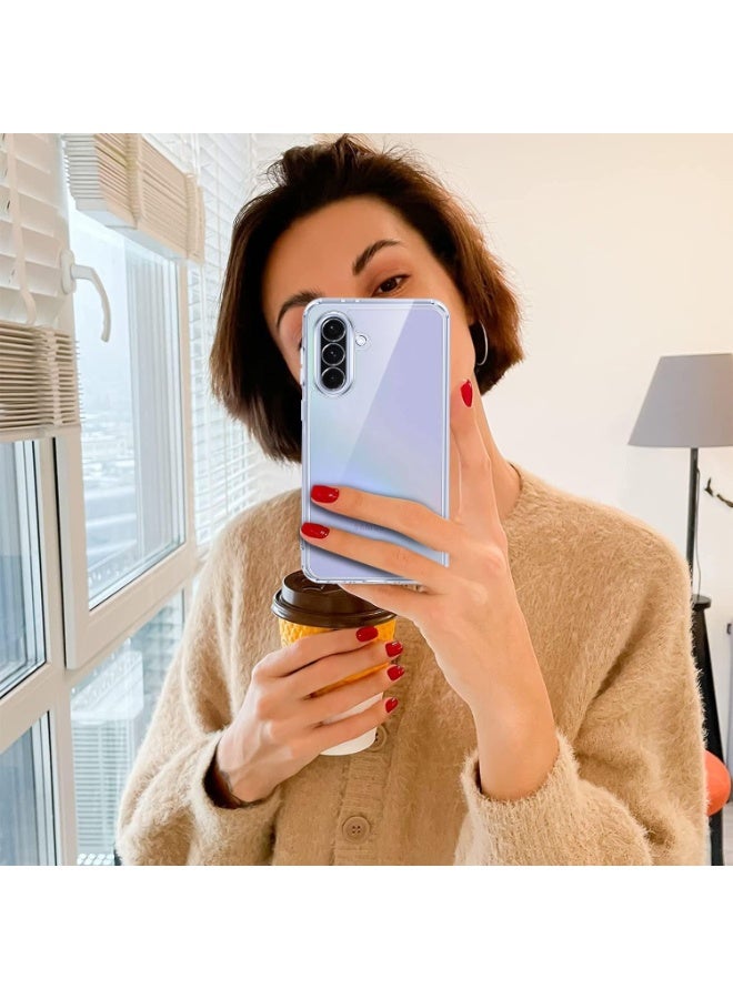 Case Compatible with Samsung Galaxy A56/A36, Case Crystal Clear Soft TPU Gel Case Flexible Silicone Anti-Scratch Camera Protection Transparent TPU Cover - Clear - Image 3