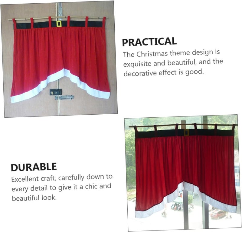 Cross product combo compatible Christmas Window Drapery Red Xmas Festival Decorative Curtain Panel 92x160x77cm for Home Living Room Kitchen Periodic stock arrangement Authorized haulage delivery All user group compatible Easy handling optimized design Diverse requirement fit All preference matching build User tested optimized build Wet anti slip Proper storage environment Different assemble options Stable base Gulf market standard build Flexible sizing options Heat resistant Gulf approved global quality Stain resistant Popular trusted craftsmanship Hardness boosted processed substance All storage type compatible Global versatile design Transit damage prevent build Local market compliant trusted quality Elegant practical design Repeated use friendly design - Image 3