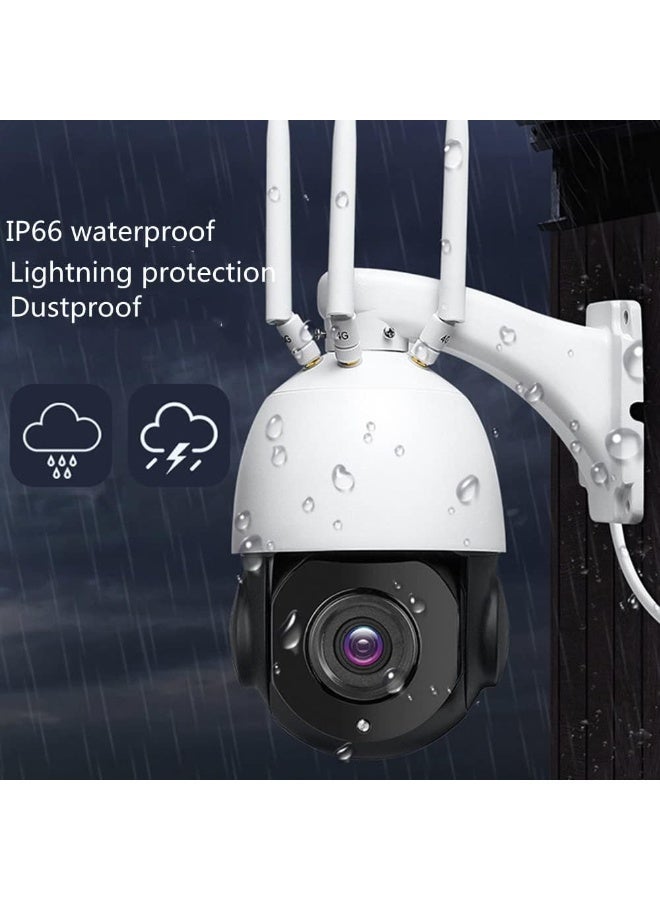 YUNSYE Wireless Security Camera Outdoor,4G Network Camera, Home Video Surveillance System, PIR Radar Motion Detection, 60m Night Vision 2-Way Audio, Pan Tilt, IP65，Built-in 64G card(not wifi) - Image 2