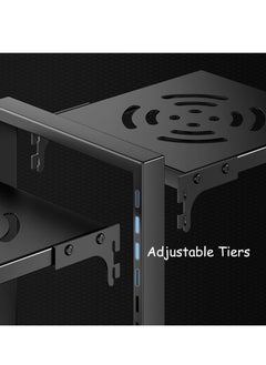 TYCOM Pots and Pans Organizer for Cabinet,Kitchen Organizer and Storage Rack,Space Saving Stand with Adjustable Dividers,3 Layer Single Sided With Panel Black  - Image 2