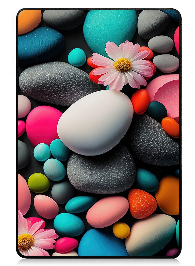 Theodor Protective Flip Case For Xiaomi Pad 7 & Xiaomi Pad 7 Pro With Trifold Stand Auto Wake Sleep Shockproof Cover - Colourful Stones - Image 1