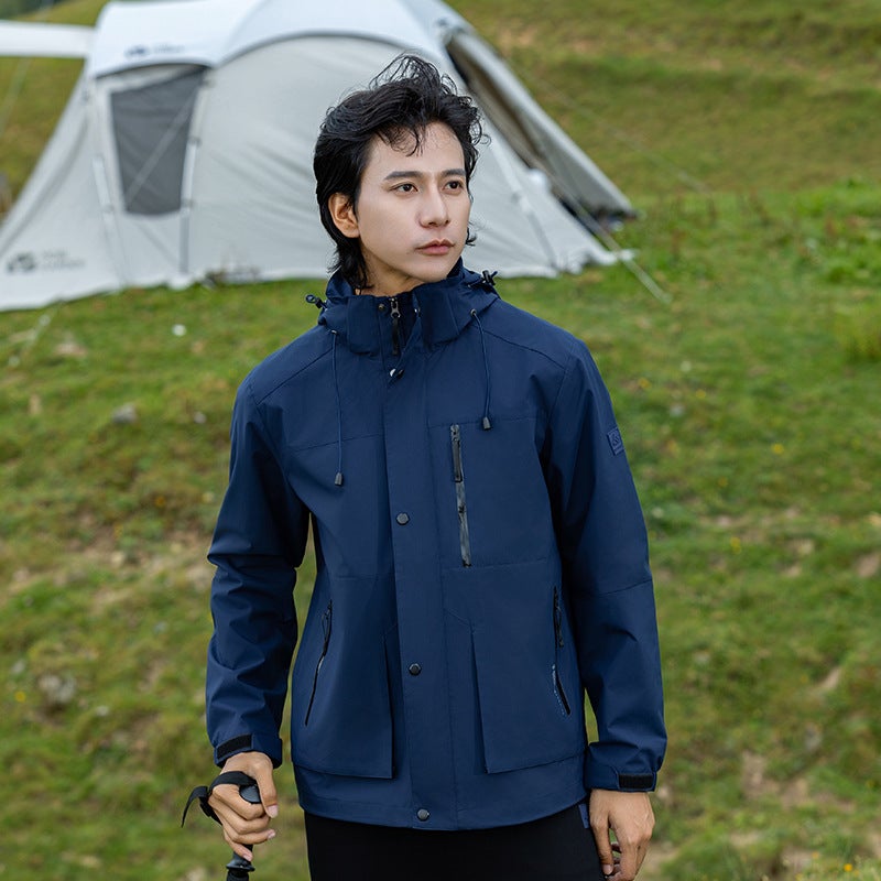 Womens Lightweight Windbreaker Jacket male navy blue 