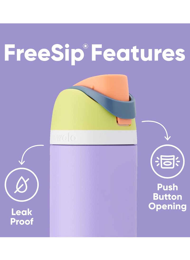 Owala Owala FreeSip Insulated Stainless Steel Water Bottle with Straw for Sports and Travel, BPA-Free, 24-oz, Shy Marshmallow  - Image 3