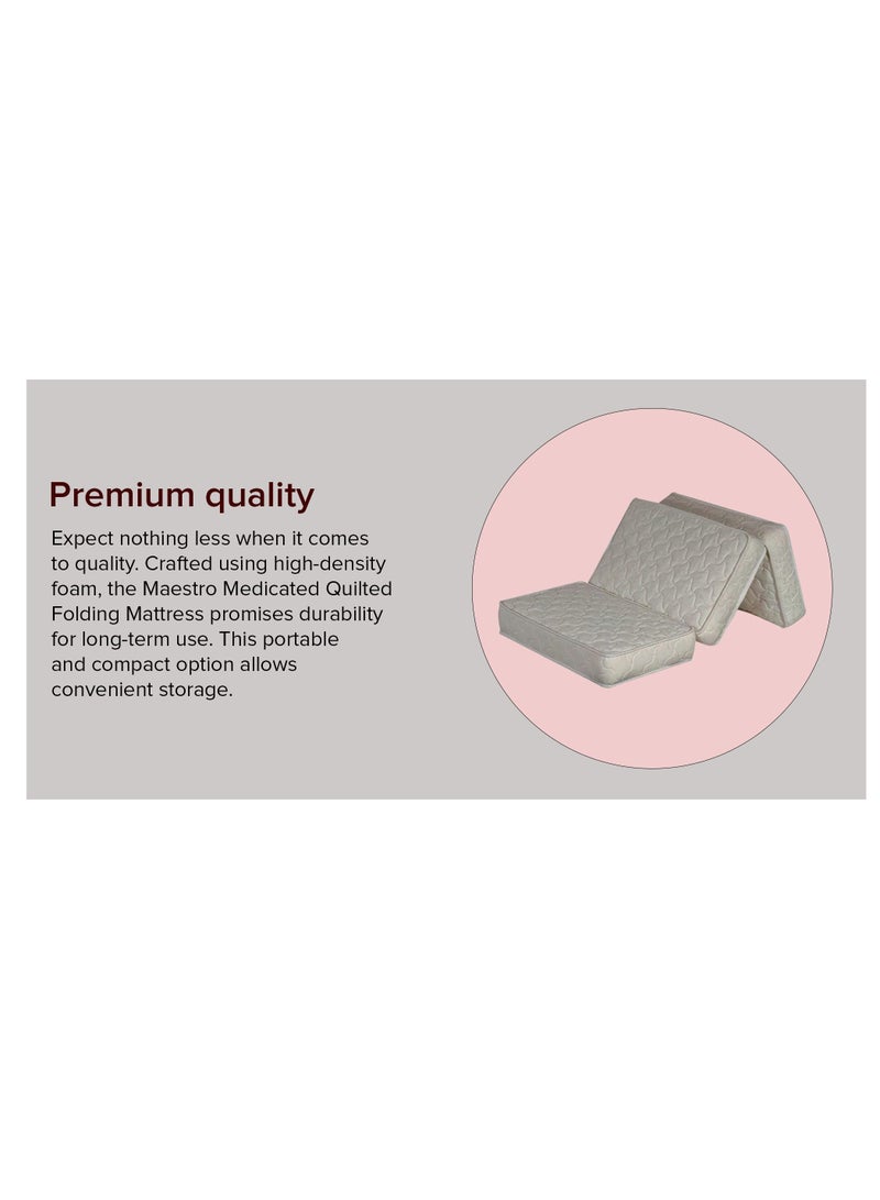 Comfy مرتبة طبية مريحة قابلة للطي ومبطنة باللون الأبيض - Image 3