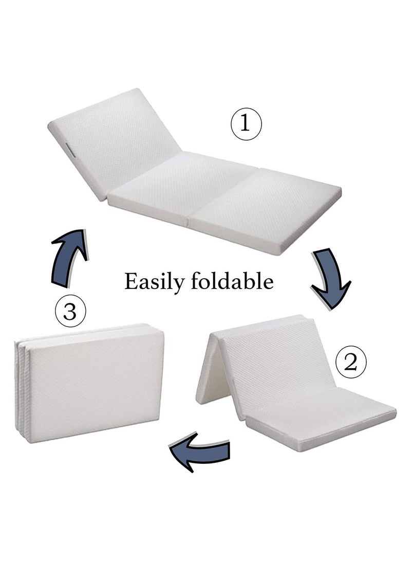 Comfy مرتبة طبية مريحة قابلة للطي ومبطنة باللون الأبيض - Image 5