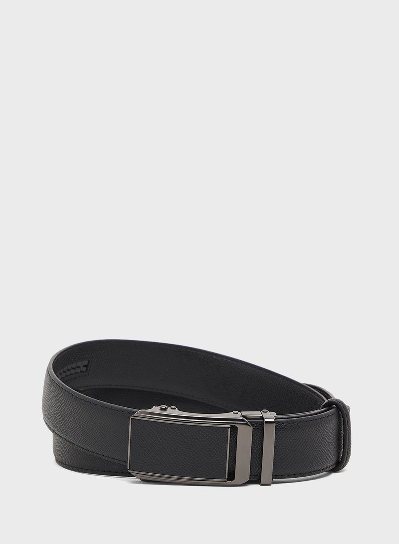 Robert Wood Genuine Leather Free Size Resizable Formal Belt - Image 1