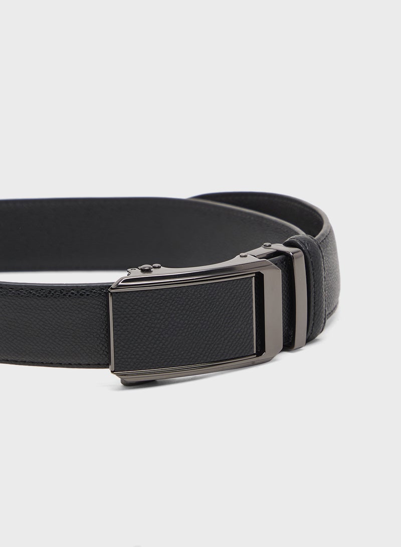 Robert Wood Genuine Leather Free Size Resizable Formal Belt - Image 2