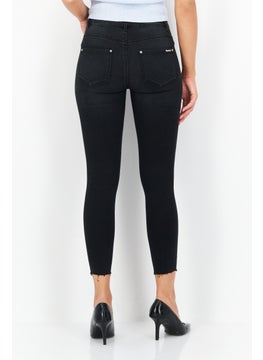 VERO MODA Women Regular Fit Textured Jean, Black  - Image 4