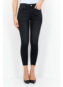 VERO MODA Women Regular Fit Textured Jean, Black  - Image 1