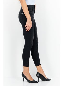 VERO MODA Women Regular Fit Textured Jean, Black  - Image 3