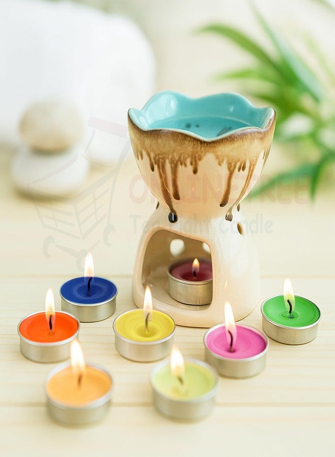 ONLINETREE Online Tree Unscented Colored Wax Tealight Candles - 100 Pieces | Long Burning (2-3 Hours) | Smokeless, Dripless, Refined Paraffin | White Candles for Office, Home, Pooja, and Special Events - Image 3